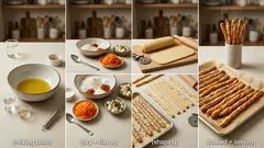 Σπιτικά κριτσίνια που βγαίνουν πάντα τραγανά: 3 εκδοχές με καρότο, φέτα ή ολικής